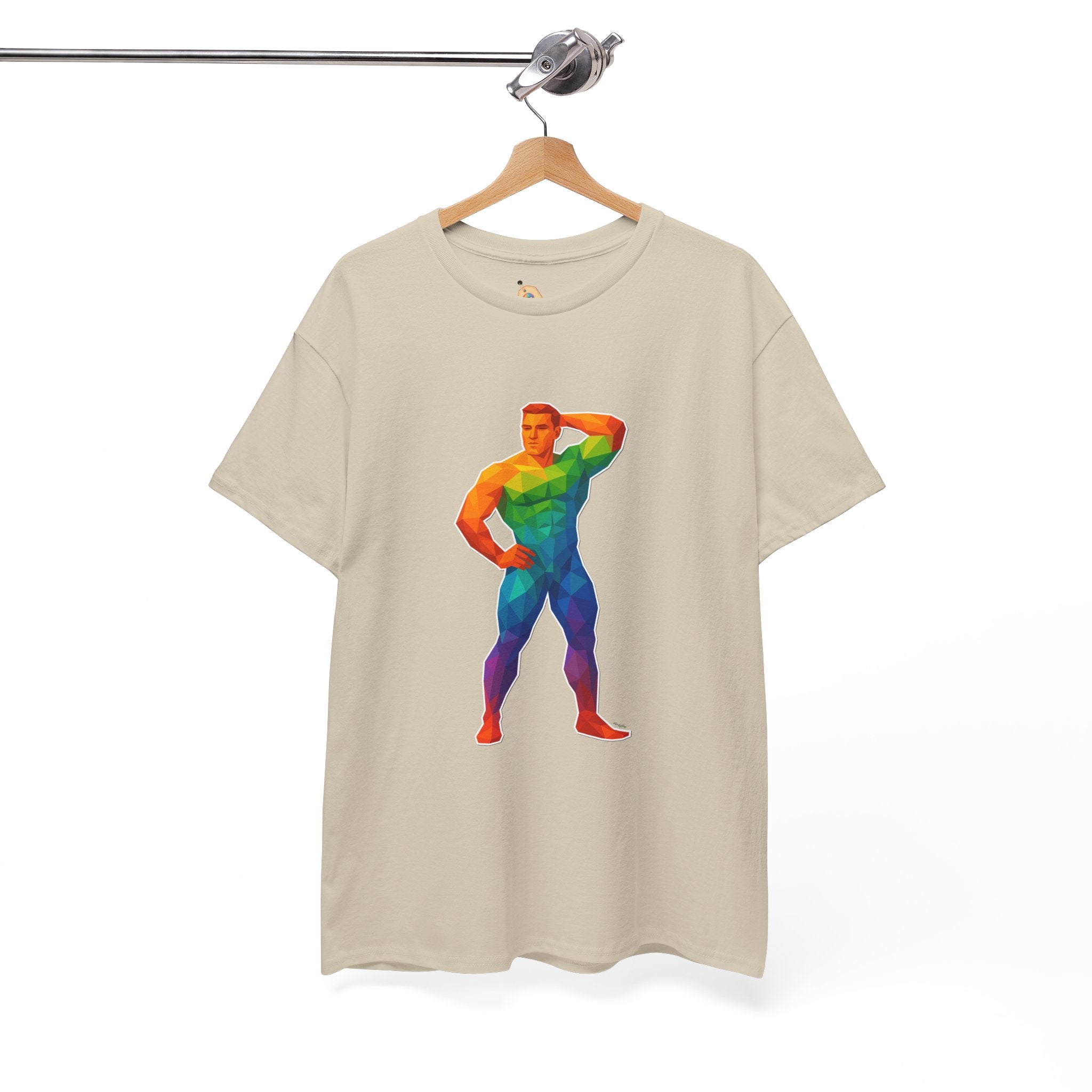 Geometric Pride Hunk - Unisex Heavy Cotton Shirt