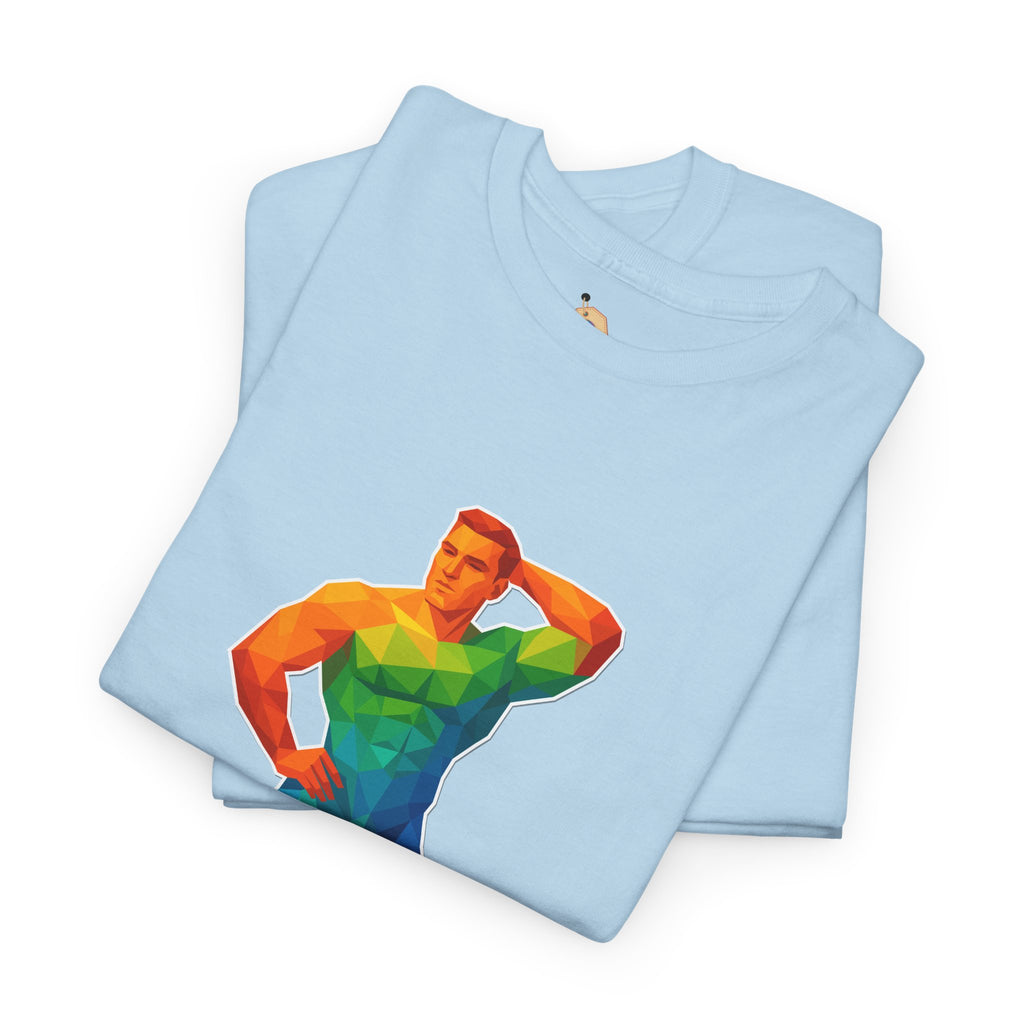 Geometric Pride Hunk - Unisex Heavy Cotton Shirt