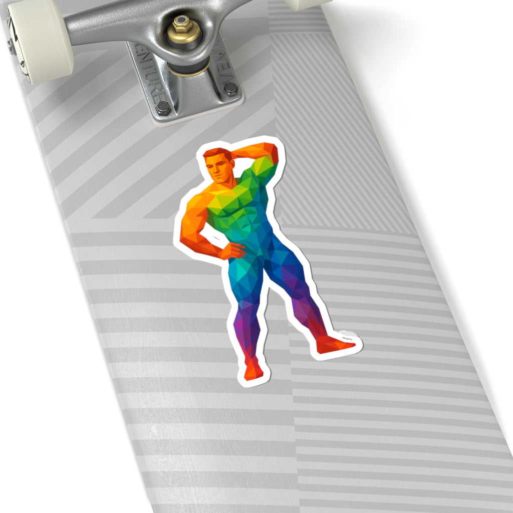 Geometric Pride Hunk - Cut Stickers