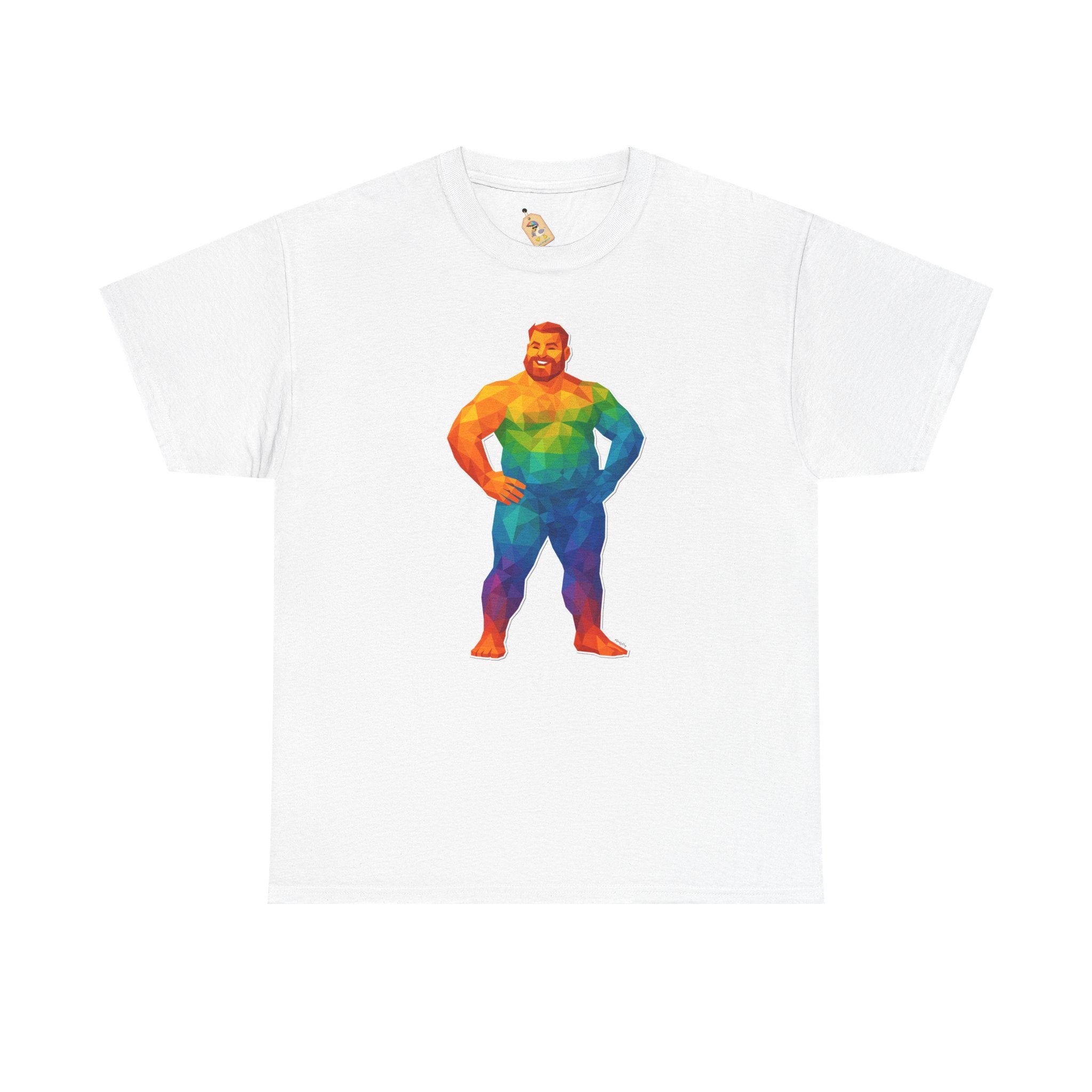 Geometric Pride Bear - Unisex Heavy Cotton Shirt