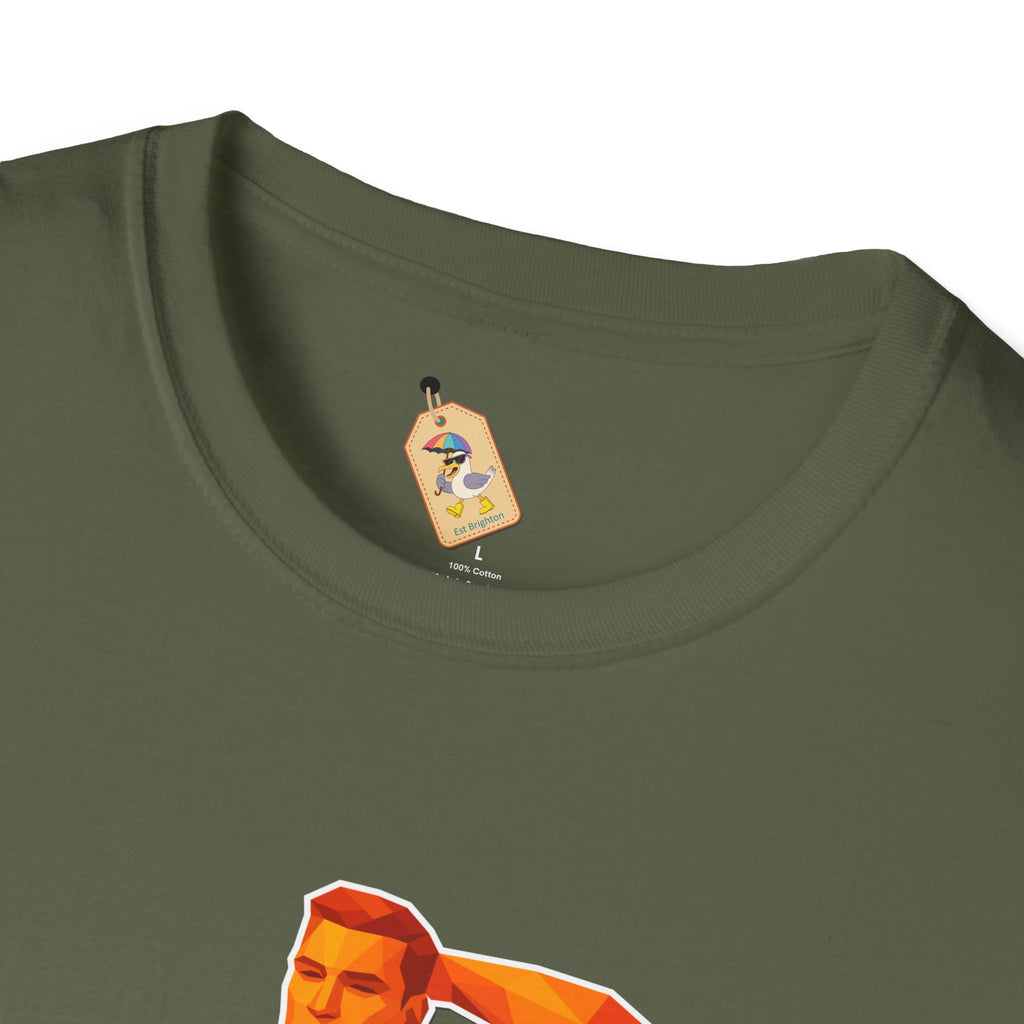 Geometric Pride Hunk - Unisex Softstyle T-Shirt