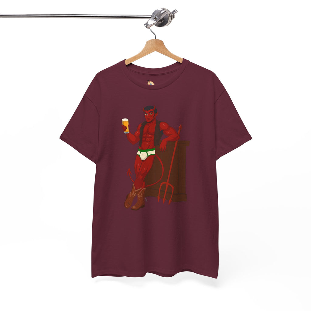 Saddle Up, Devil- Unisex Heavy Cotton Shirt