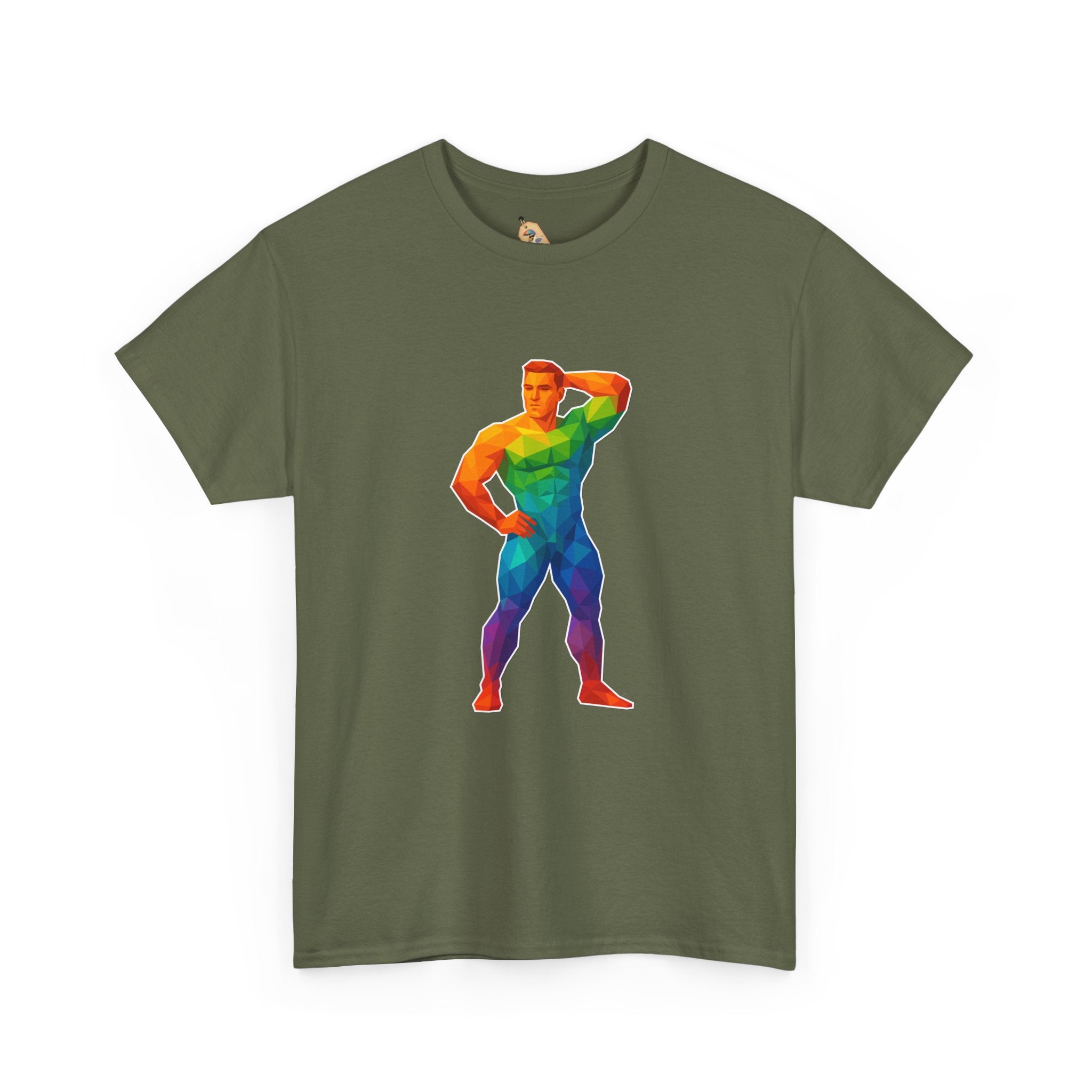 Geometric Pride Hunk - Unisex Heavy Cotton Shirt