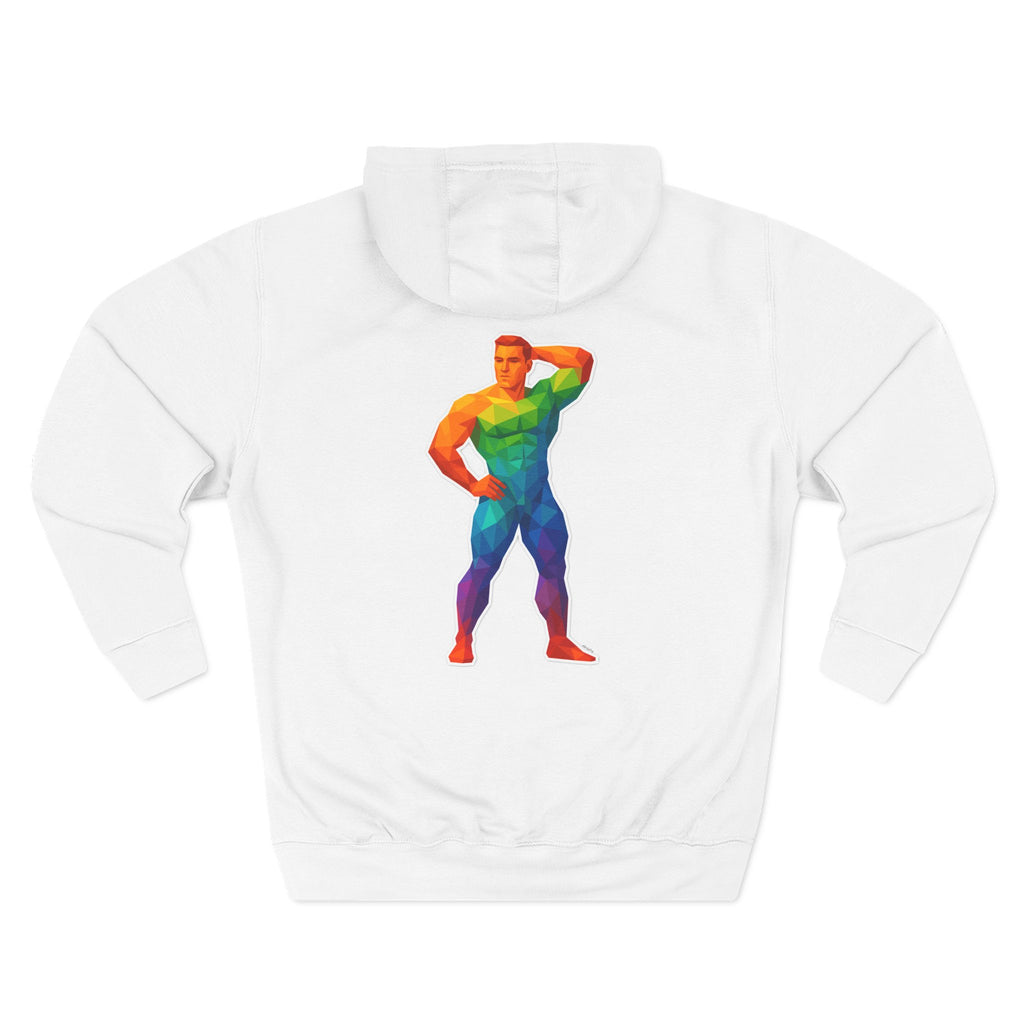 Geometric Pride Hunk - Three-Panel Fleece Hoodie