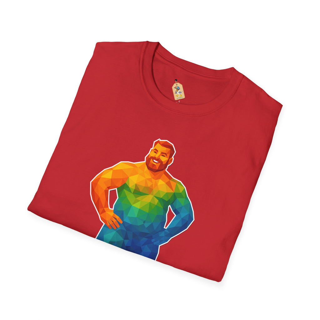 Geometric Pride Bear - Unisex Softstyle T-Shirt