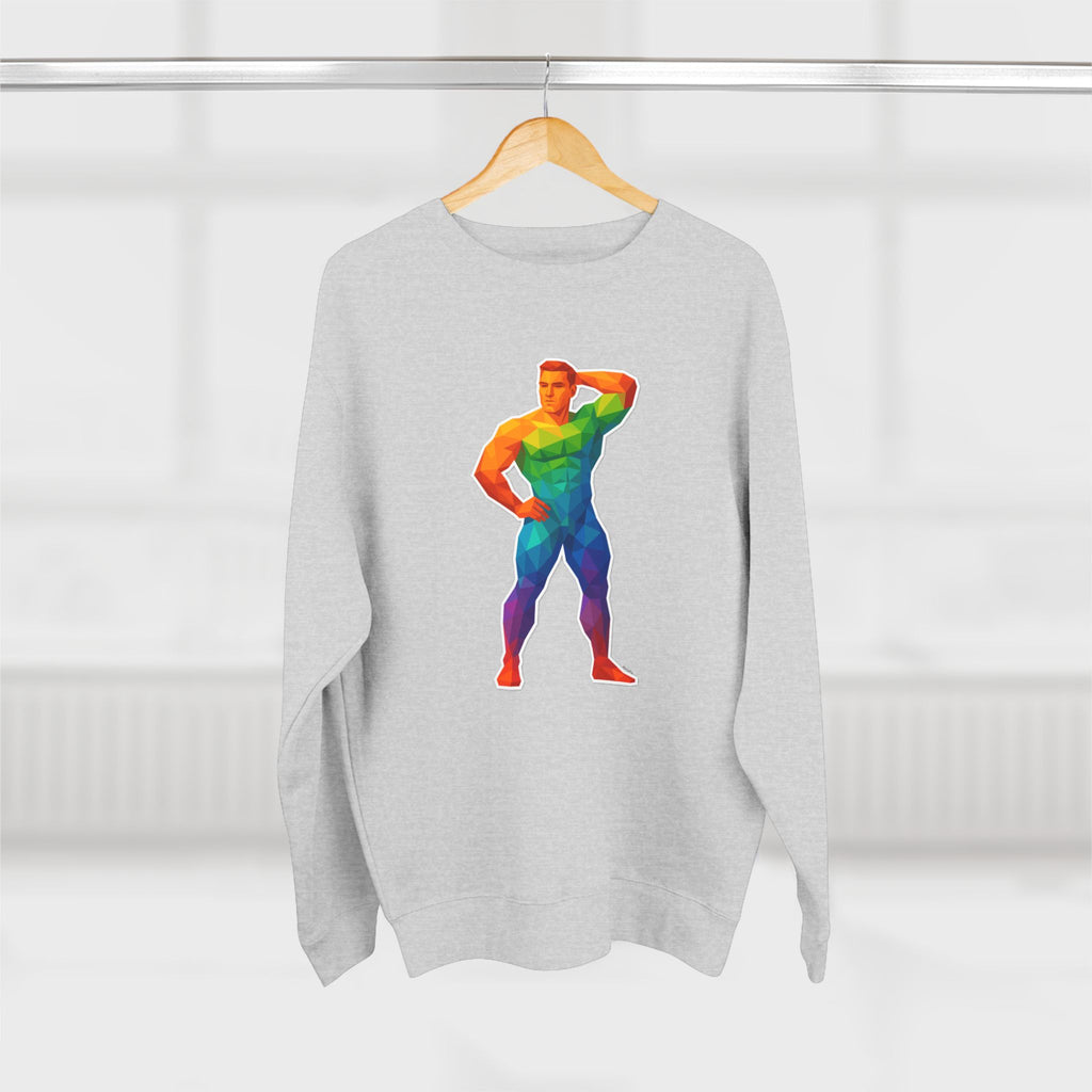 Geometric Pride Hunk - Unisex Crewneck Sweatshirt