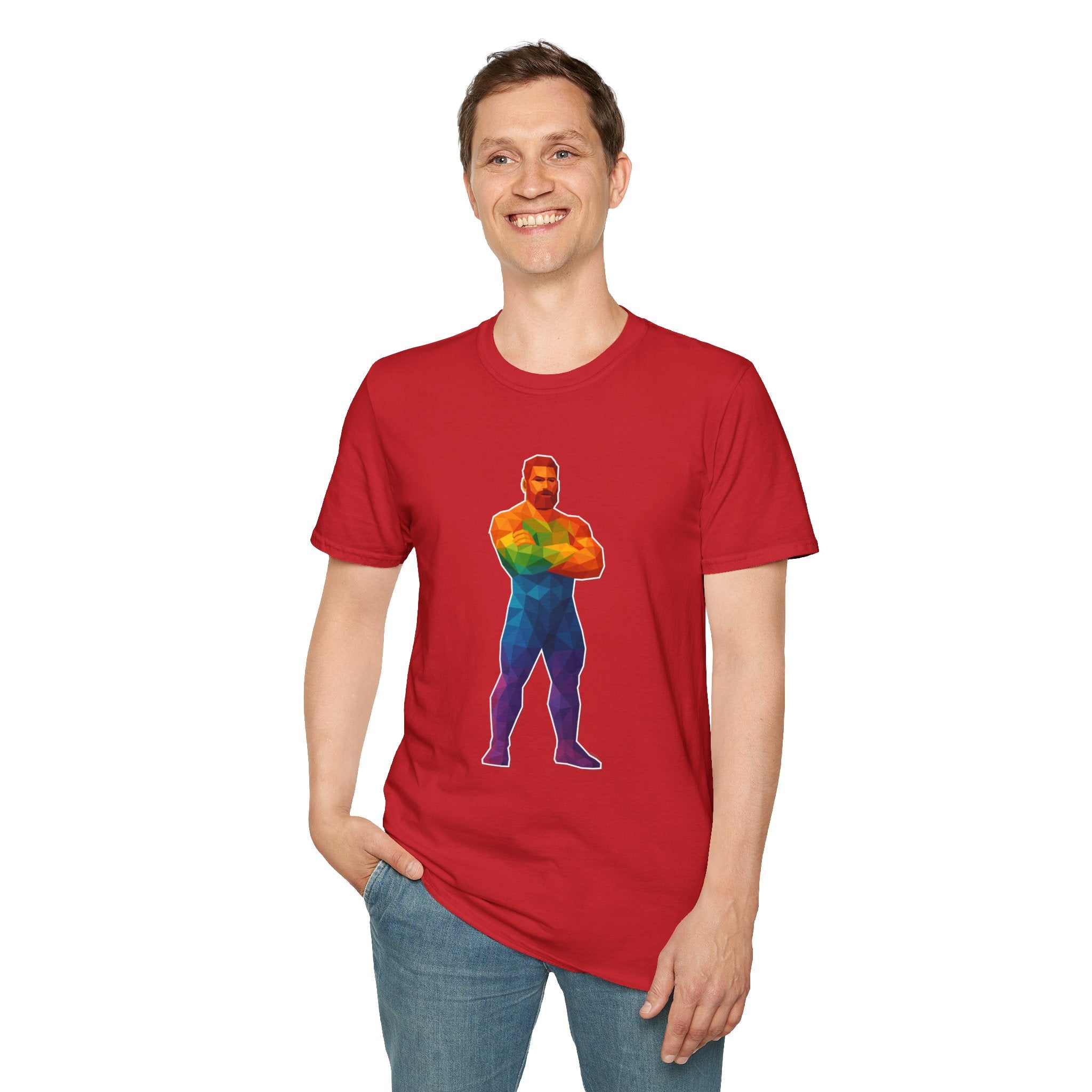 Geometric Pride Daddy - Unisex Softstyle T-Shirt