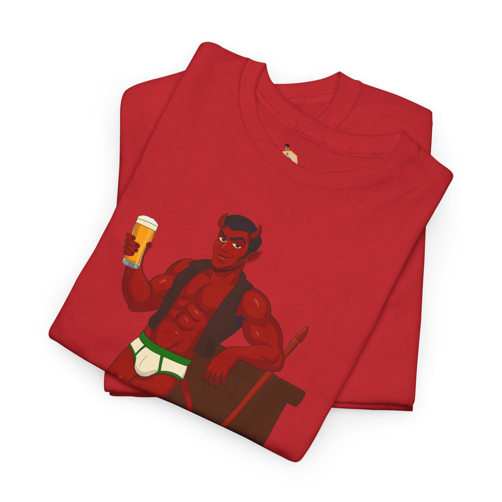 Saddle Up, Devil- Unisex Heavy Cotton Shirt