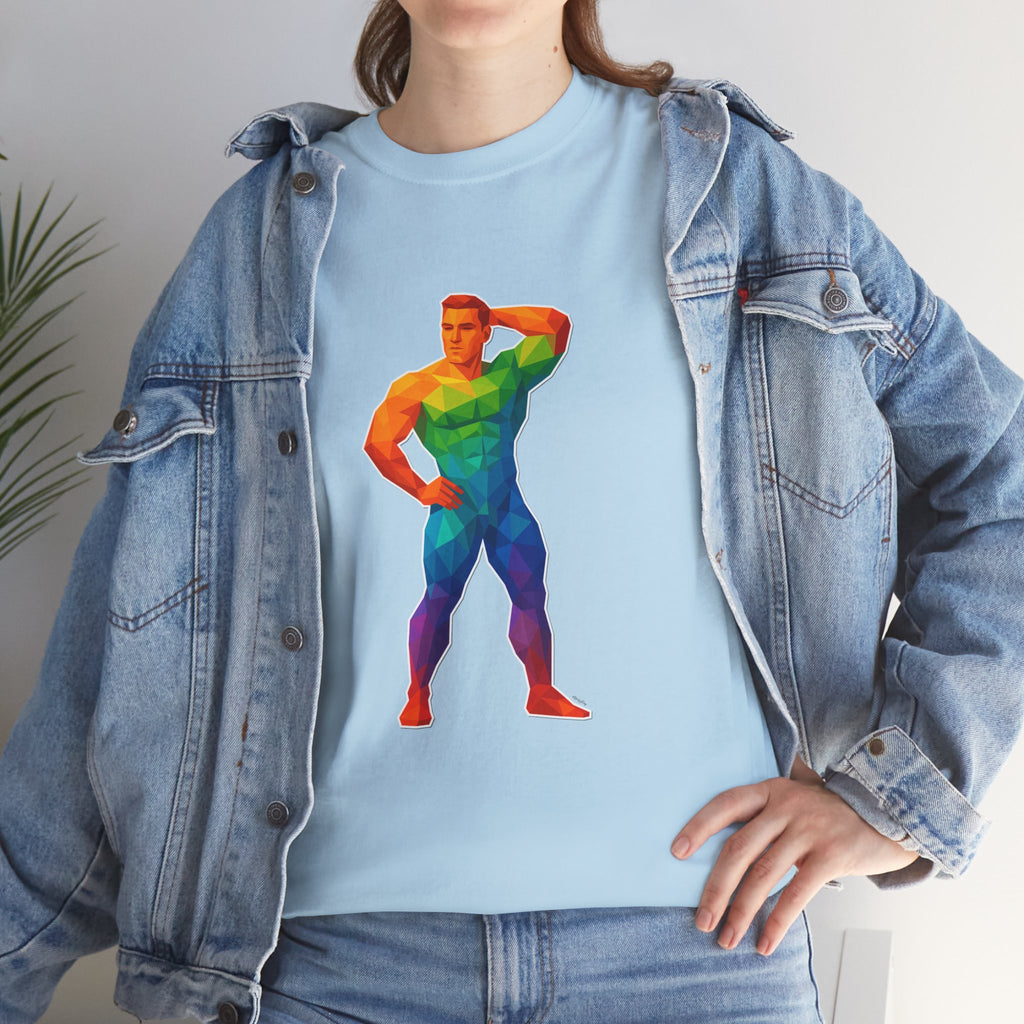 Geometric Pride Hunk - Unisex Heavy Cotton Shirt