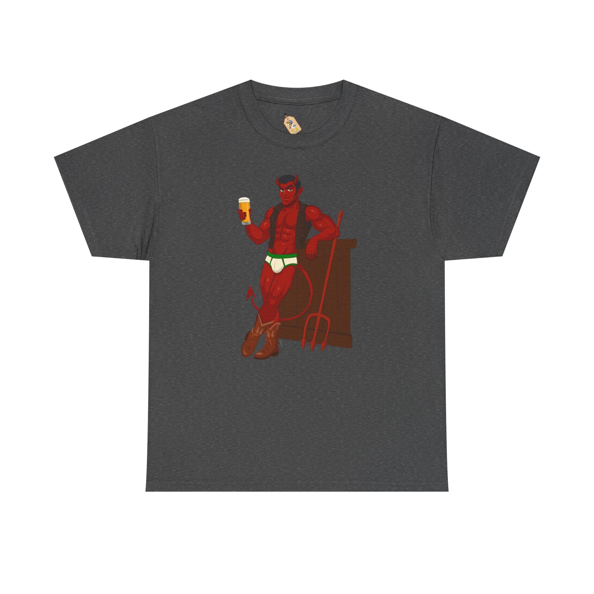 Saddle Up, Devil- Unisex Heavy Cotton Shirt