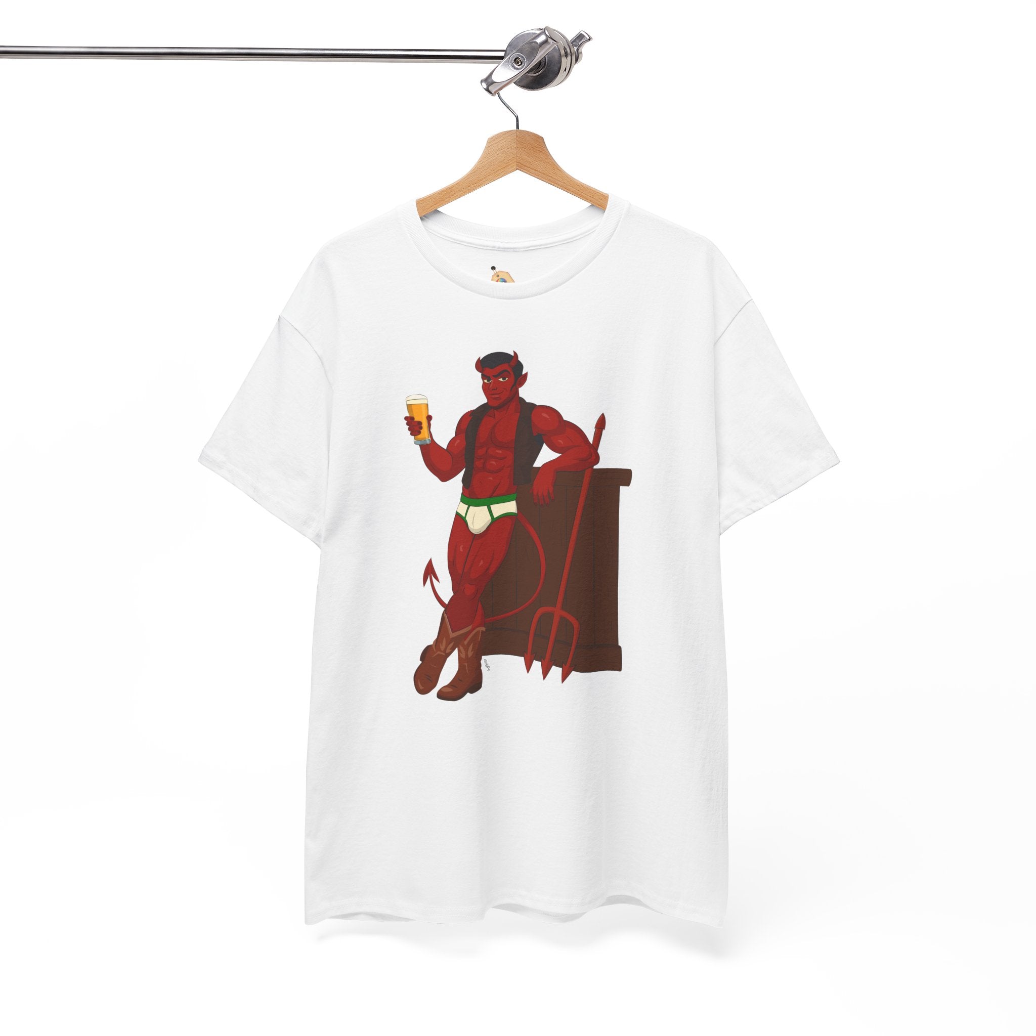 Saddle Up, Devil- Unisex Heavy Cotton Shirt