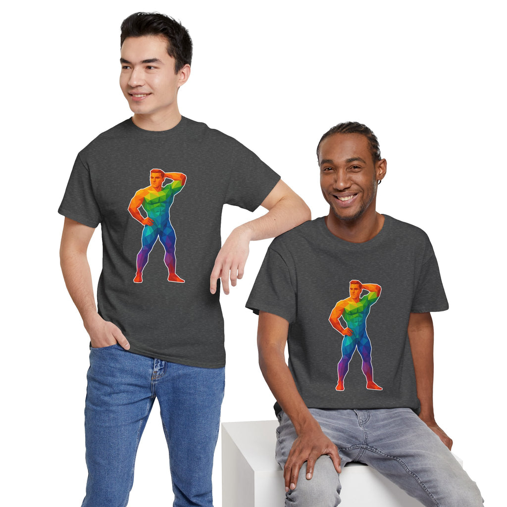 Geometric Pride Hunk - Unisex Heavy Cotton Shirt