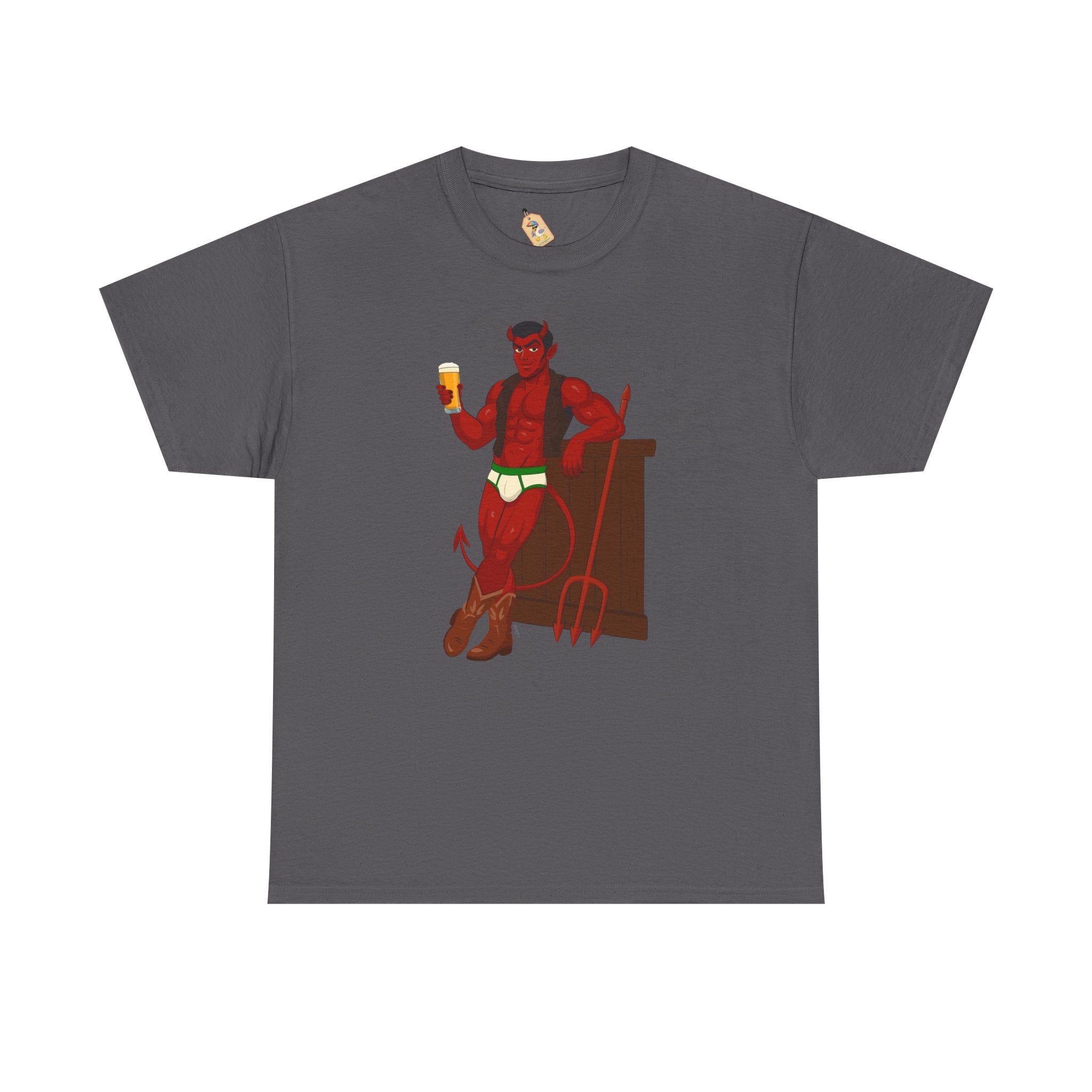 Saddle Up, Devil- Unisex Heavy Cotton Shirt