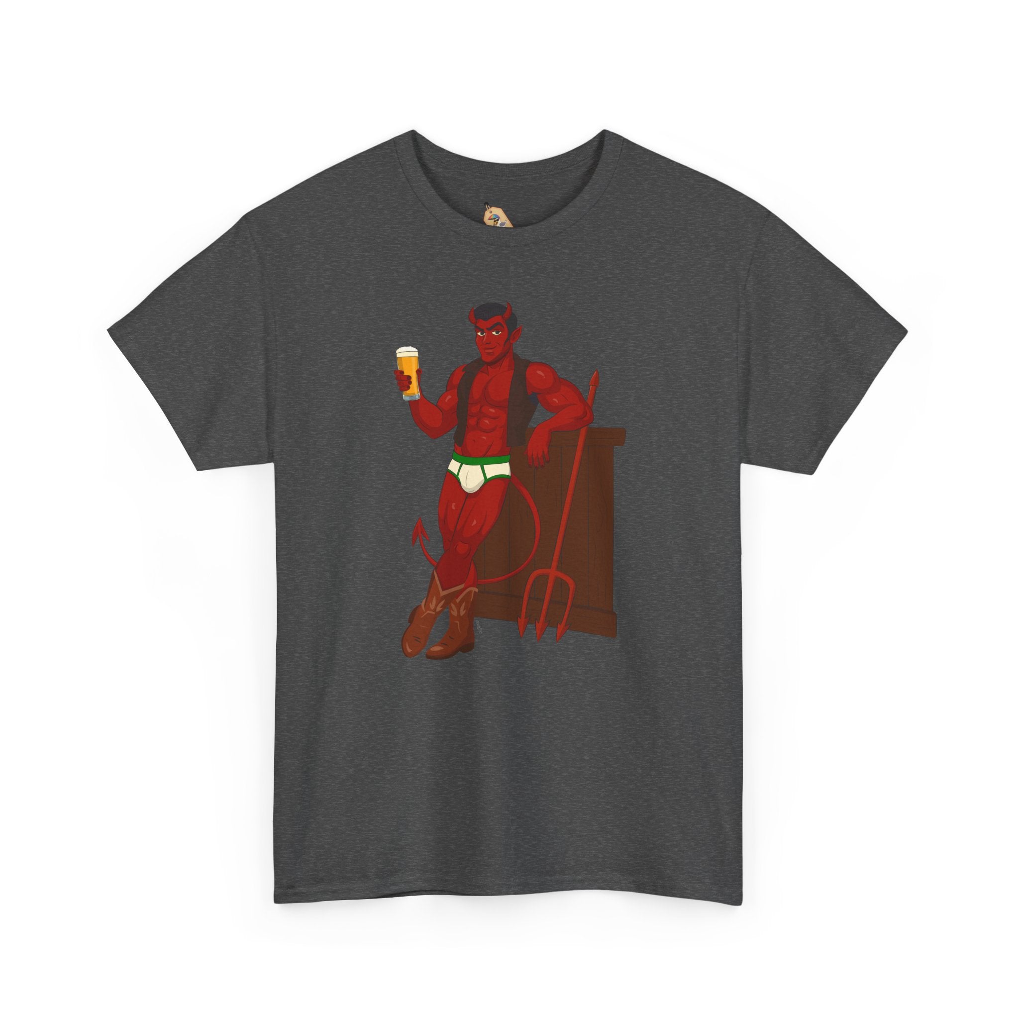 Saddle Up, Devil- Unisex Heavy Cotton Shirt