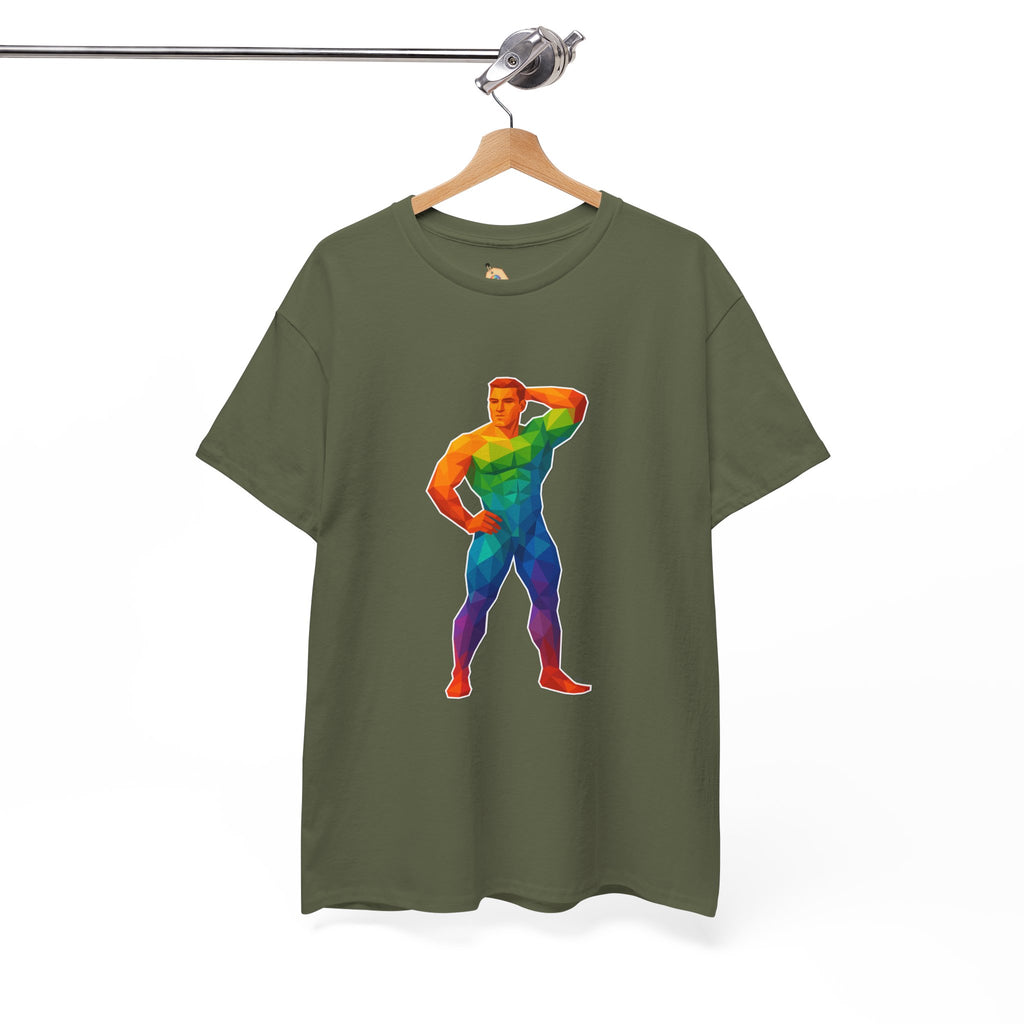 Geometric Pride Hunk - Unisex Heavy Cotton Shirt