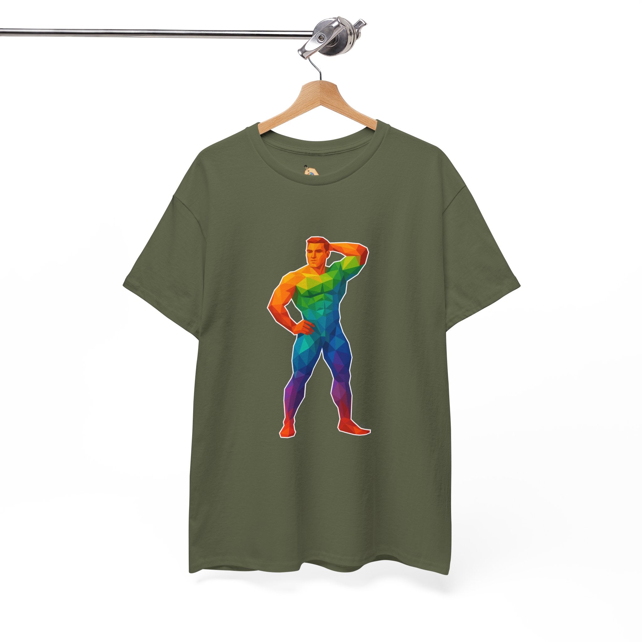 Geometric Pride Hunk - Unisex Heavy Cotton Shirt