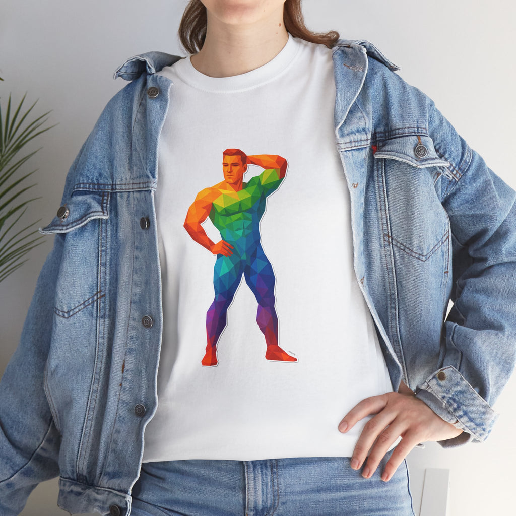 Geometric Pride Hunk - Unisex Heavy Cotton Shirt