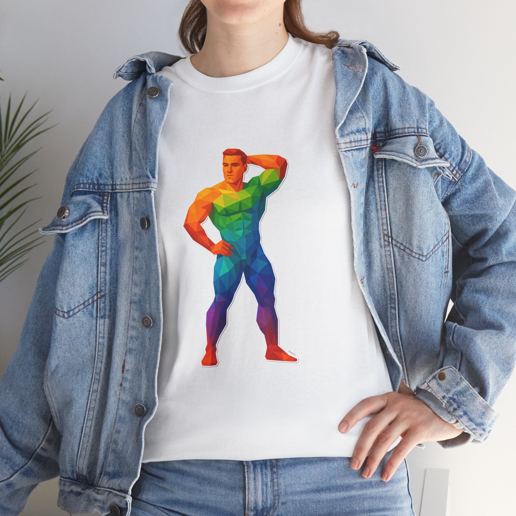 Geometric Pride Hunk - Unisex Heavy Cotton Shirt