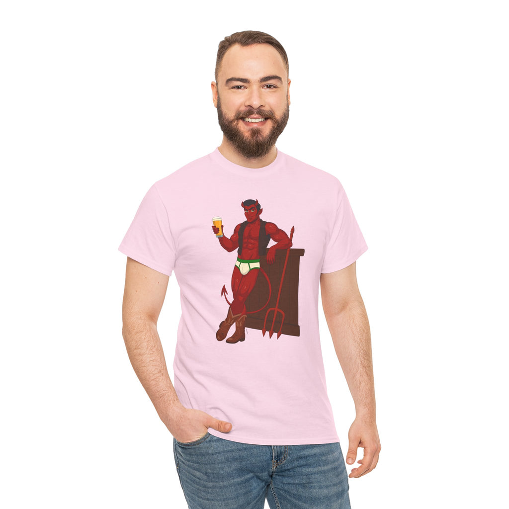Saddle Up, Devil- Unisex Heavy Cotton Shirt
