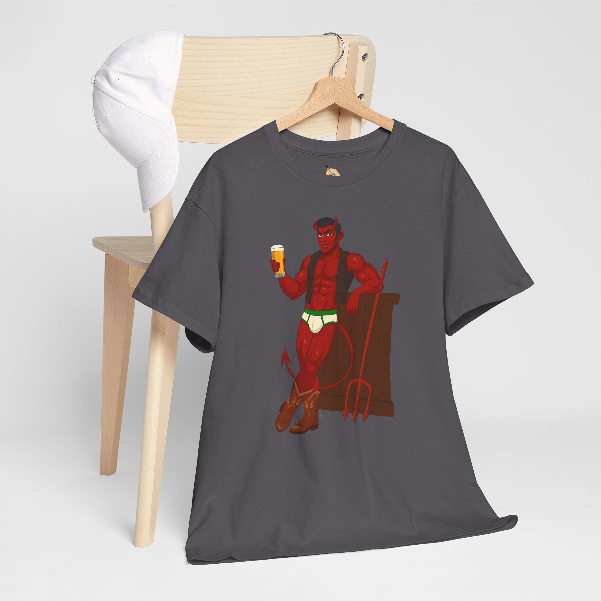 Saddle Up, Devil- Unisex Heavy Cotton Shirt