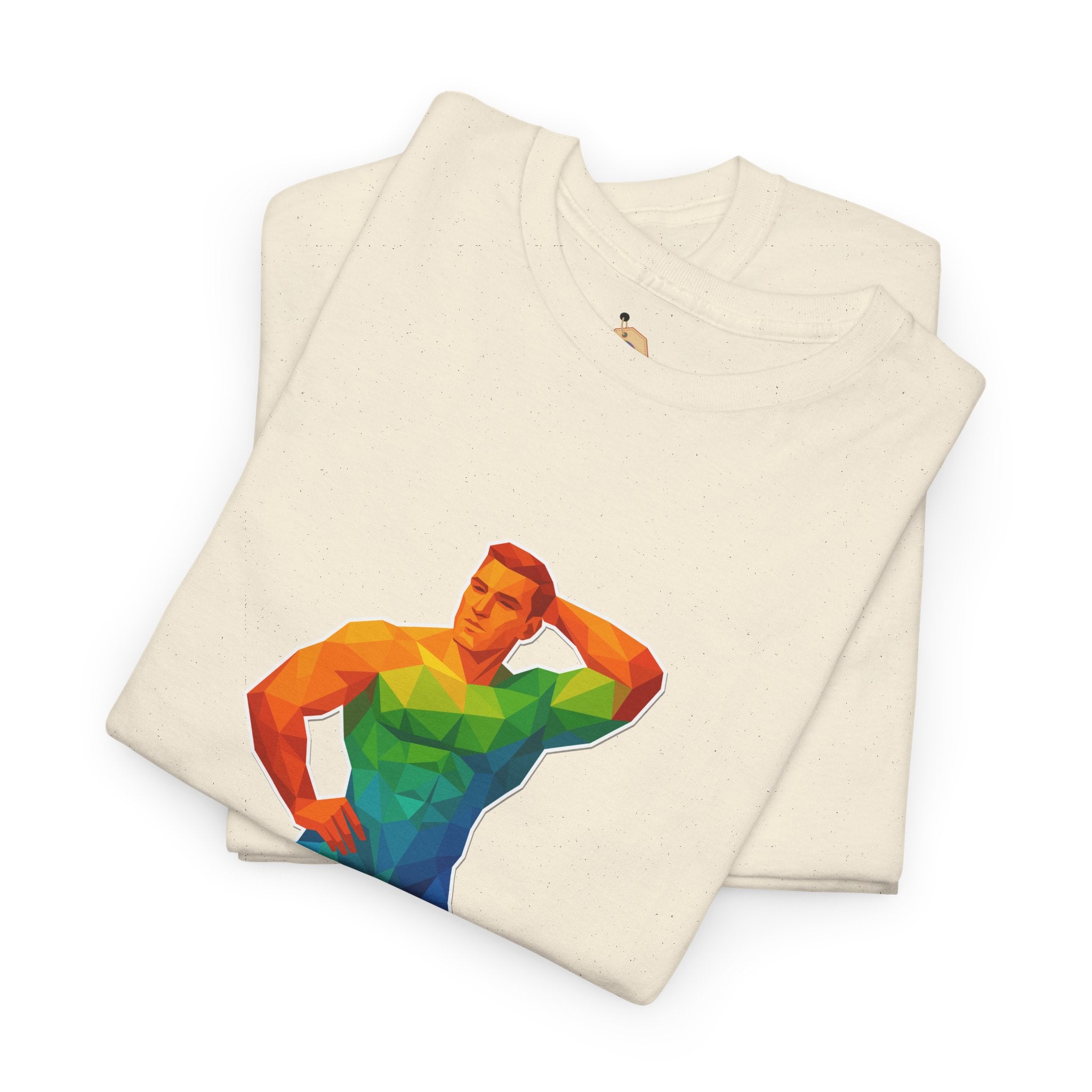Geometric Pride Hunk - Unisex Heavy Cotton Shirt