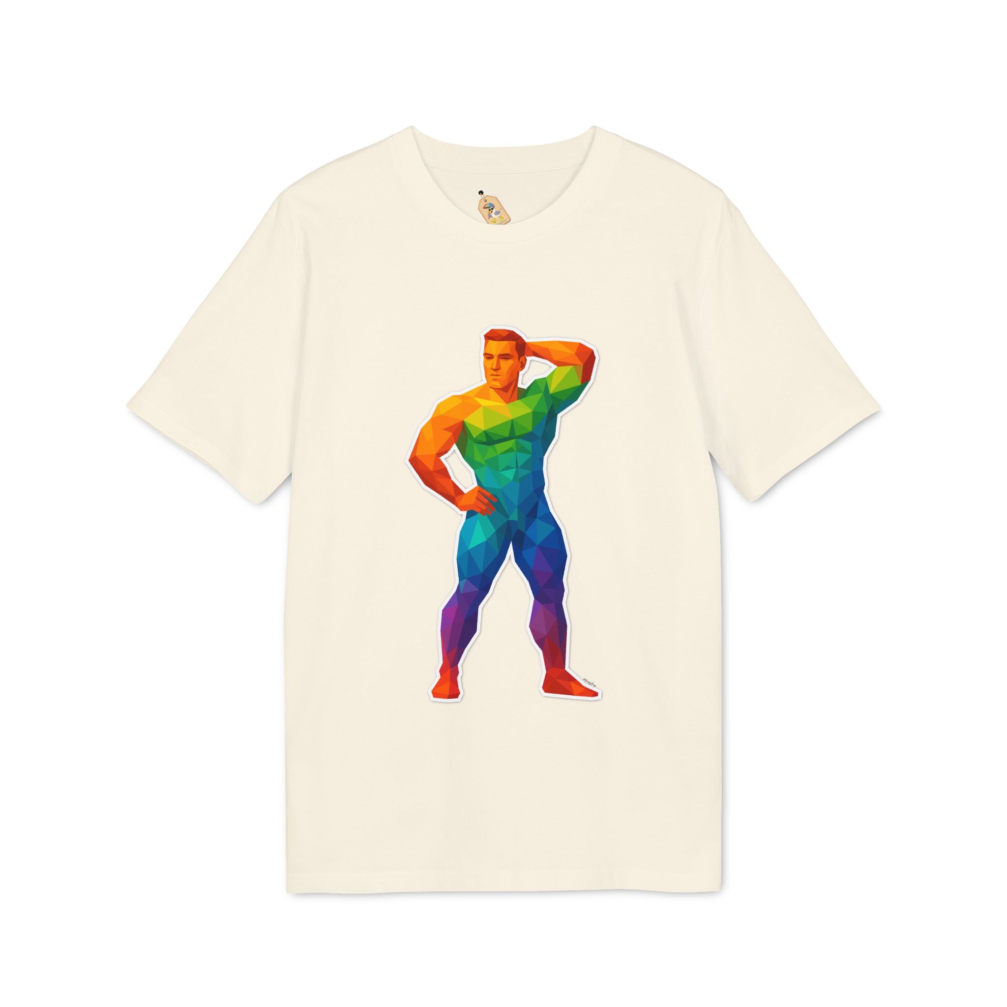 Geometric Pride Hunk - Organic Staple T-shirt