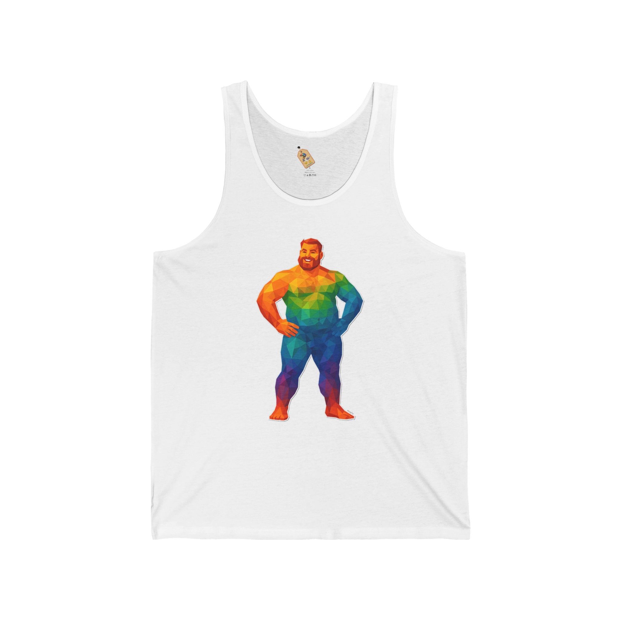 Geometric Pride Bear - Unisex Jersey Tank