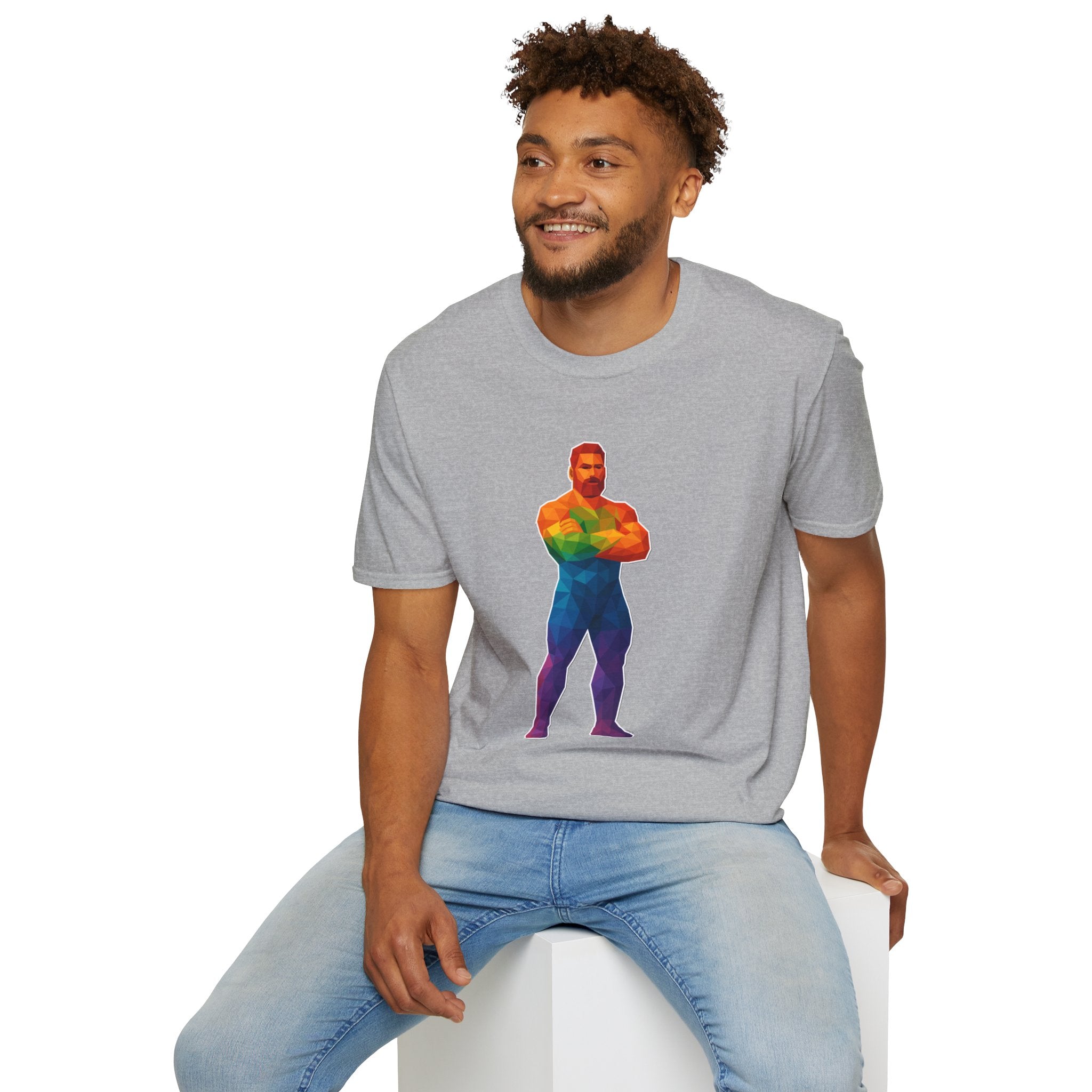 Geometric Pride Daddy - Unisex Softstyle T-Shirt