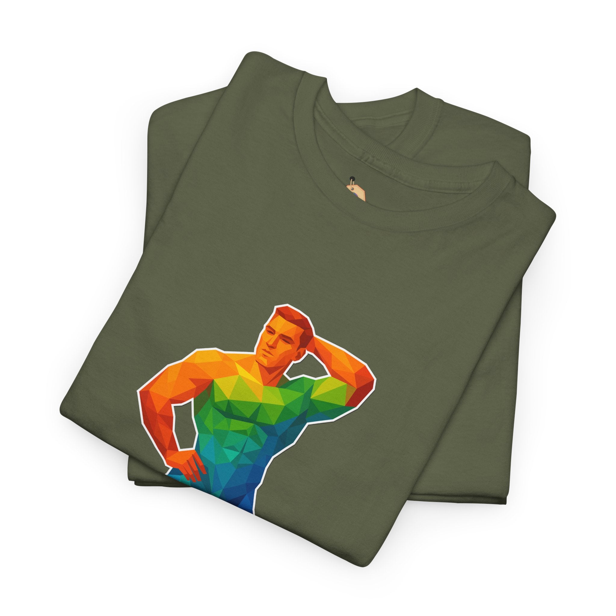 Geometric Pride Hunk - Unisex Heavy Cotton Shirt