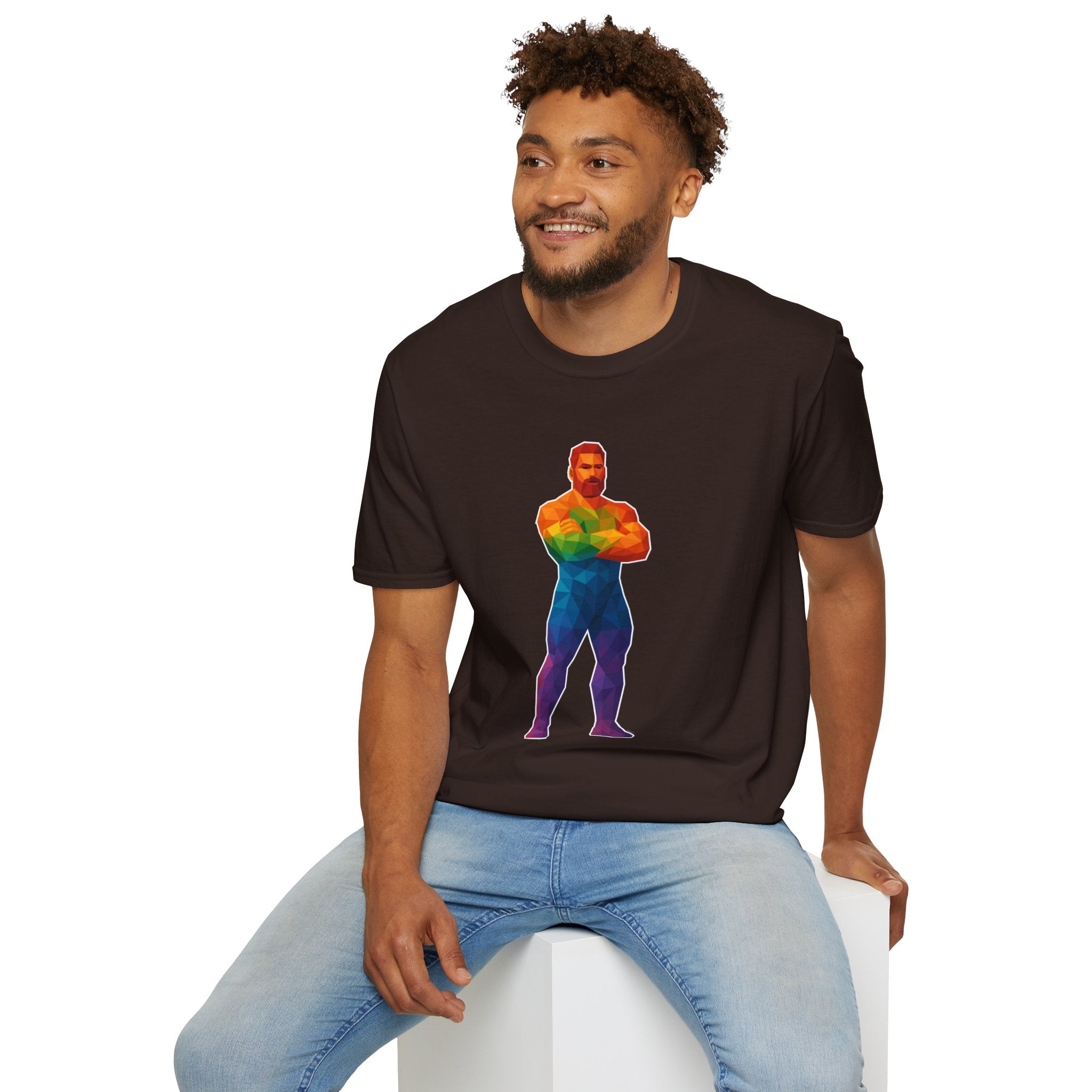 Geometric Pride Daddy - Unisex Softstyle T-Shirt