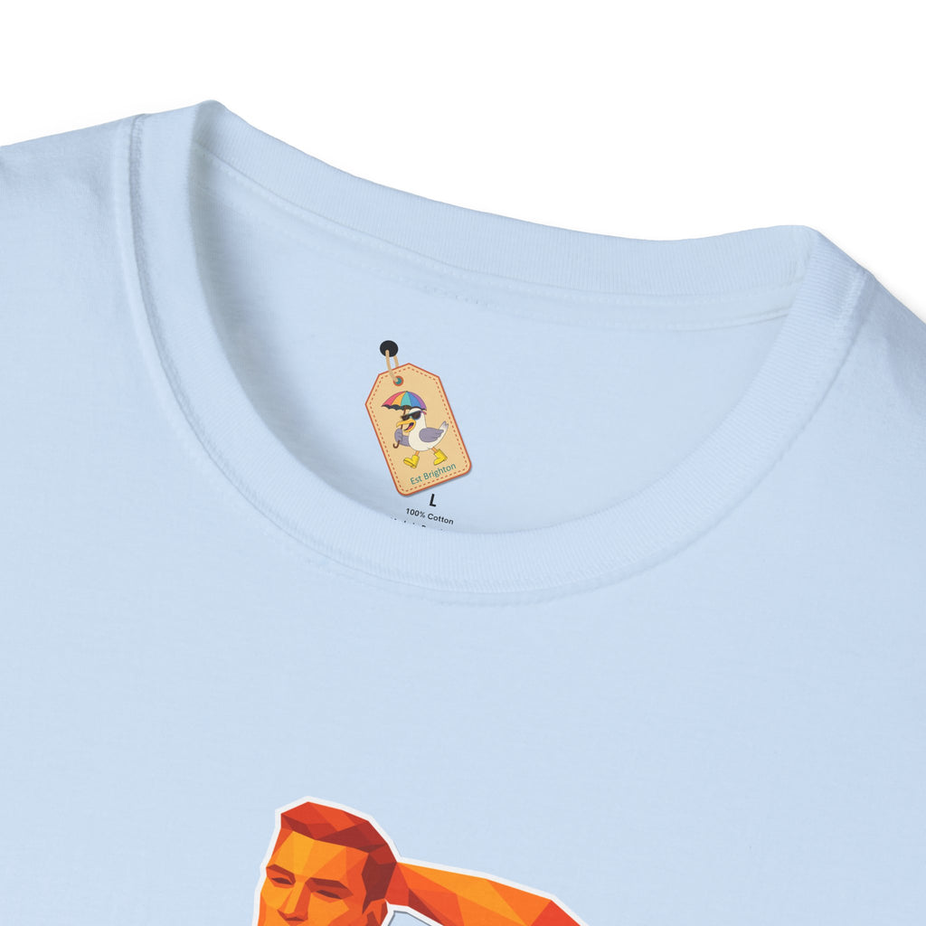 Geometric Pride Hunk - Unisex Softstyle T-Shirt