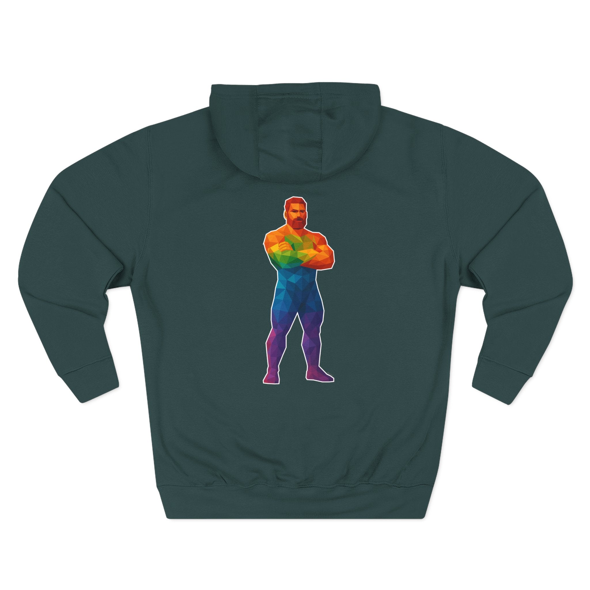 Geometric Pride Daddy - Three-Panel Fleece Hoodie