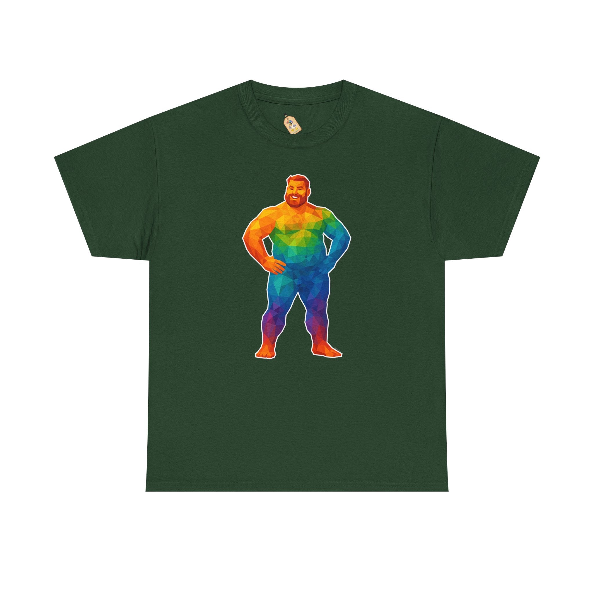 Geometric Pride Bear - Unisex Heavy Cotton Shirt