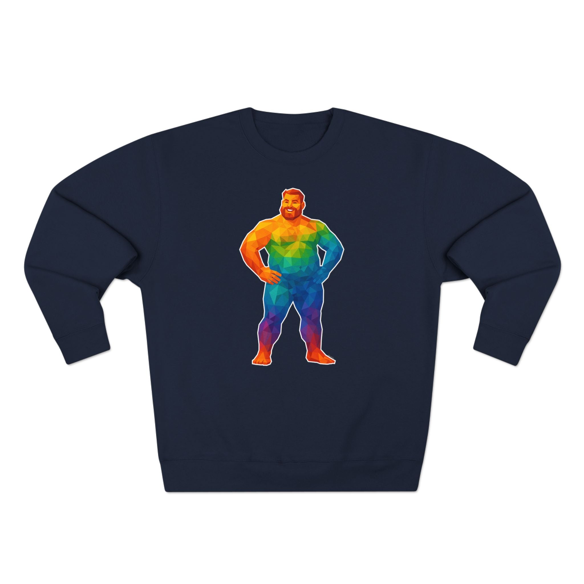 Geometric Pride Bear - Unisex Crewneck Sweatshirt