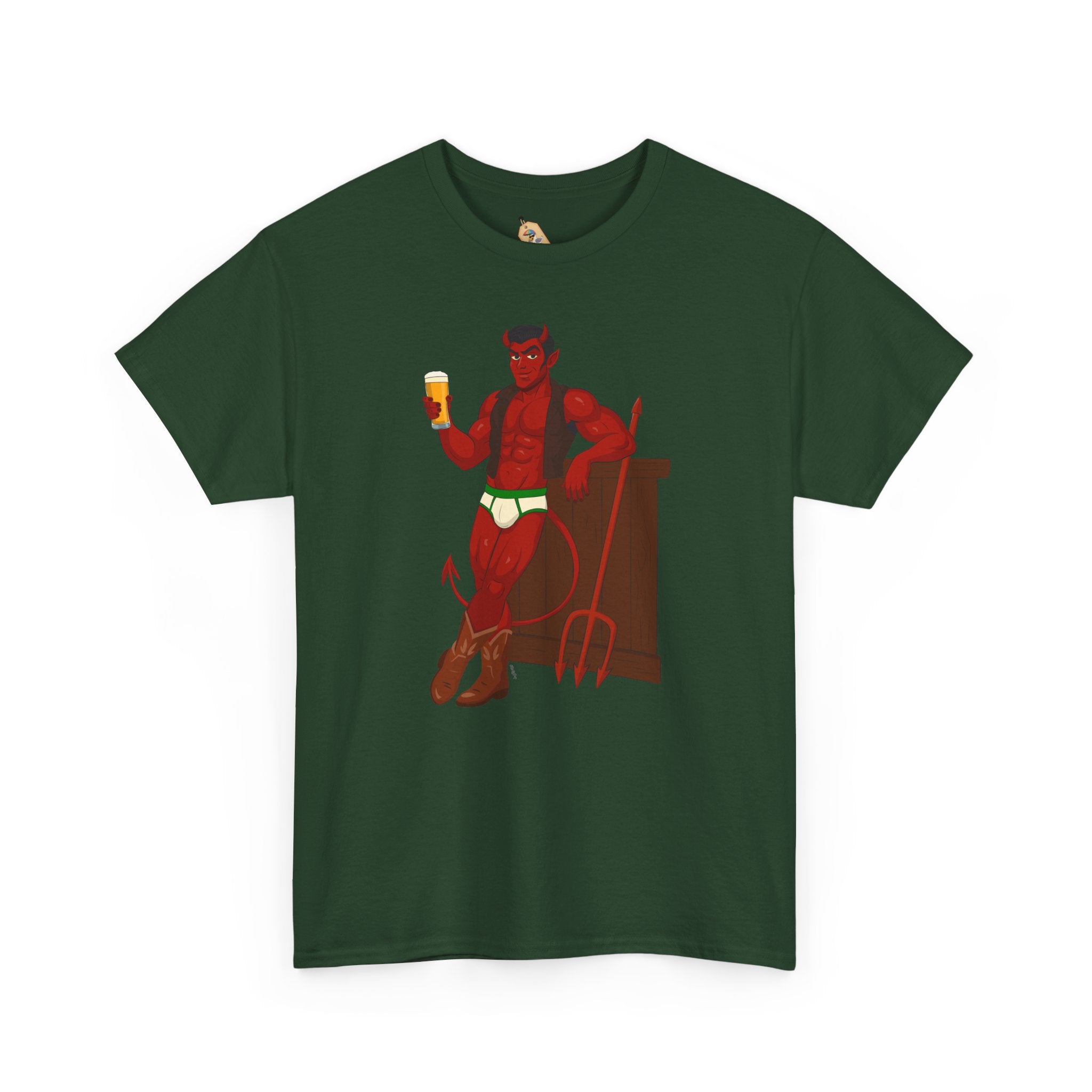 Saddle Up, Devil- Unisex Heavy Cotton Shirt