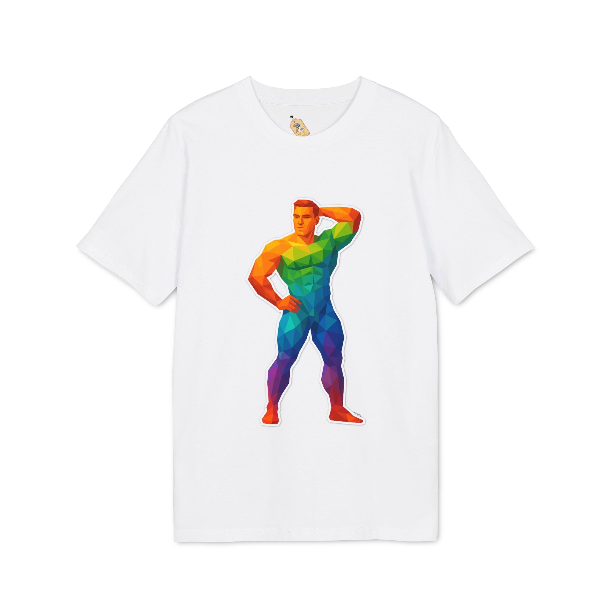 Geometric Pride Hunk - Organic Staple T-shirt