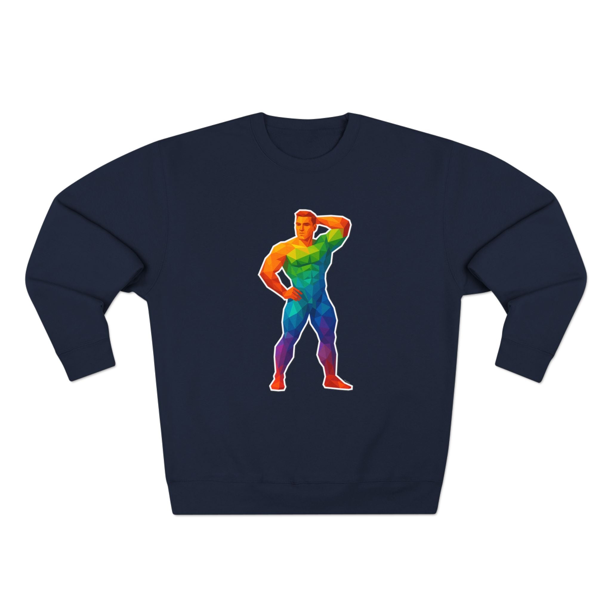 Geometric Pride Hunk - Unisex Crewneck Sweatshirt