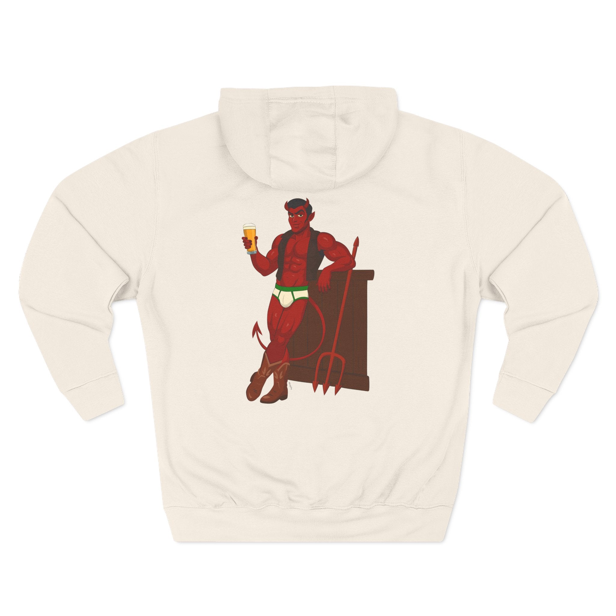 Saddle Up, Devil - Three-Panel Fleece Hoodie