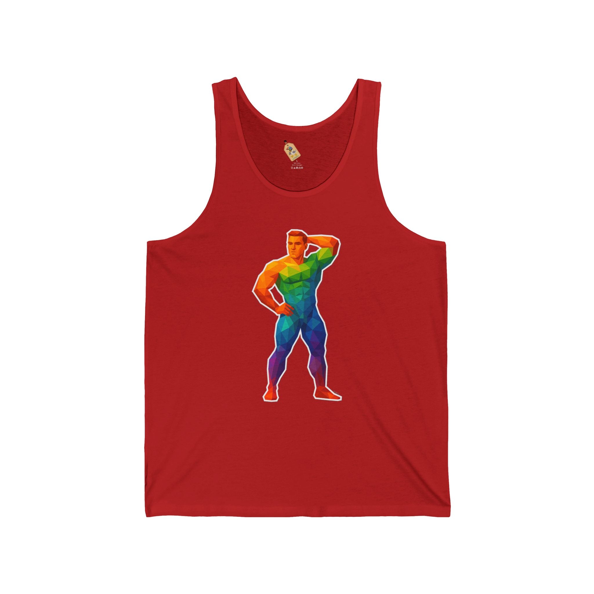 Geometric Pride Hunk - Unisex Jersey Tank