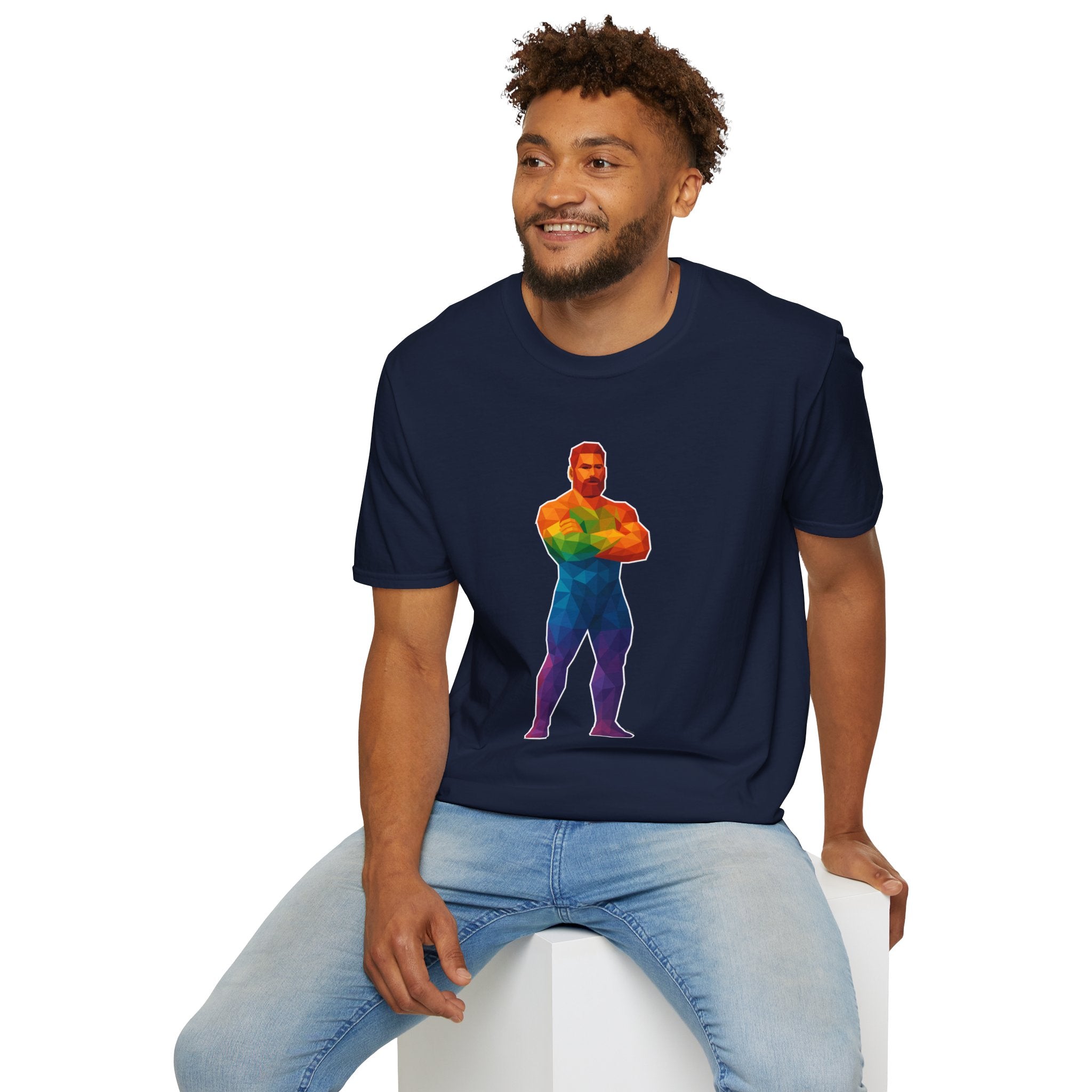 Geometric Pride Daddy - Unisex Softstyle T-Shirt