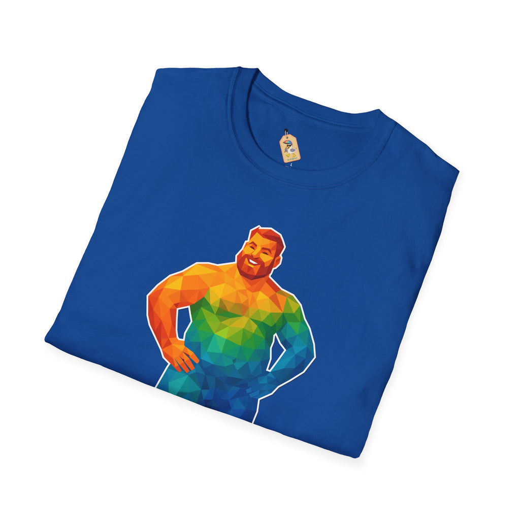 Geometric Pride Bear - Unisex Softstyle T-Shirt