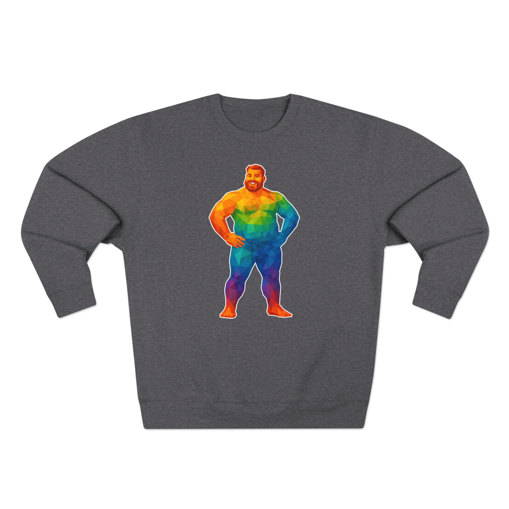 Geometric Pride Bear - Unisex Crewneck Sweatshirt