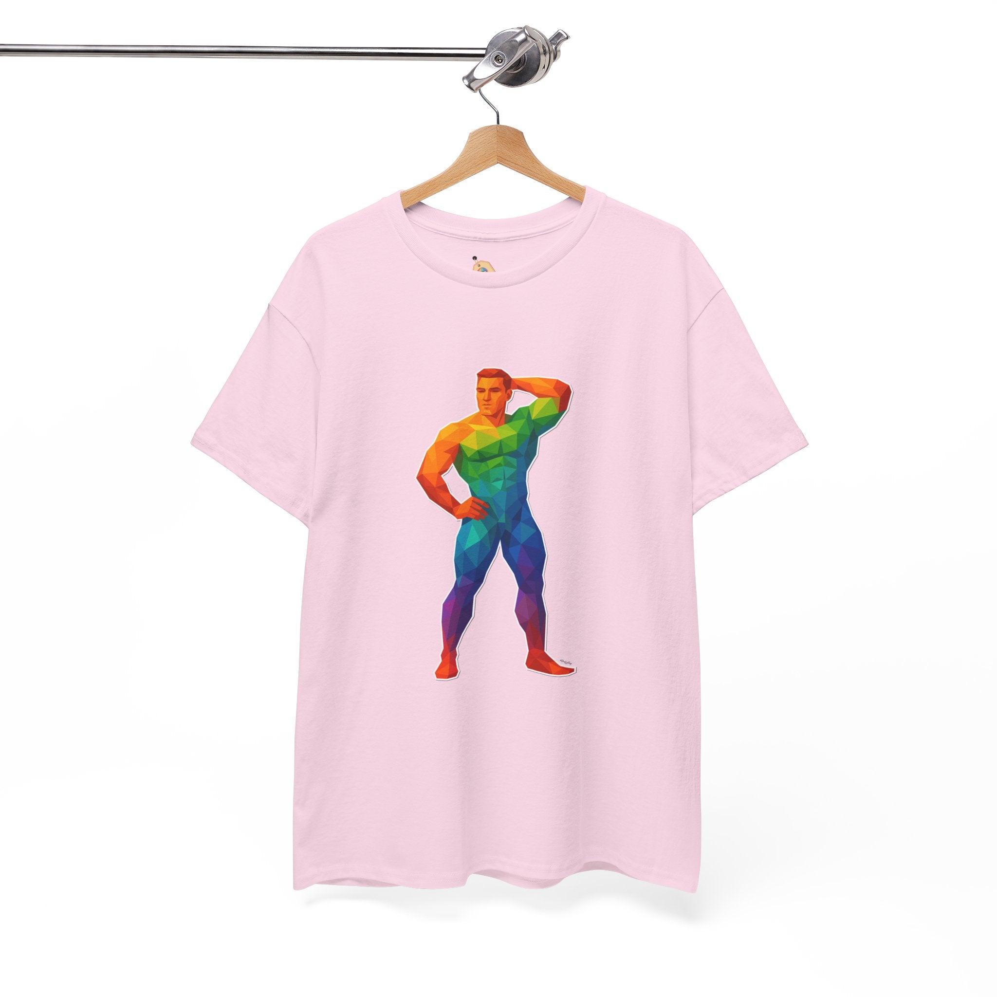 Geometric Pride Hunk - Unisex Heavy Cotton Shirt