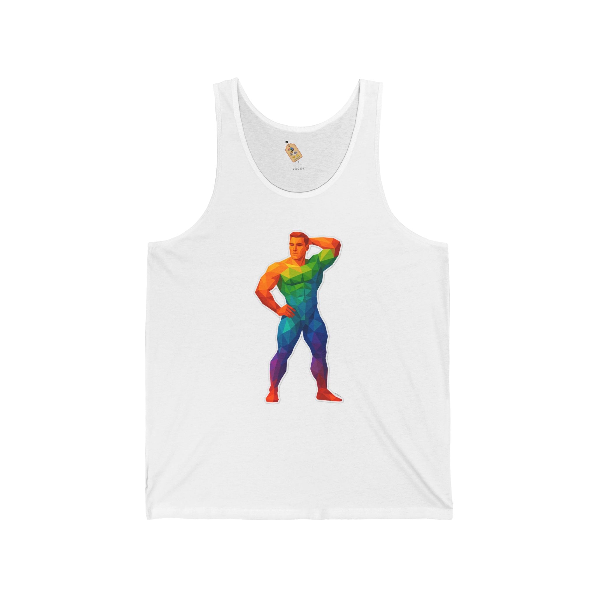 Geometric Pride Hunk - Unisex Jersey Tank