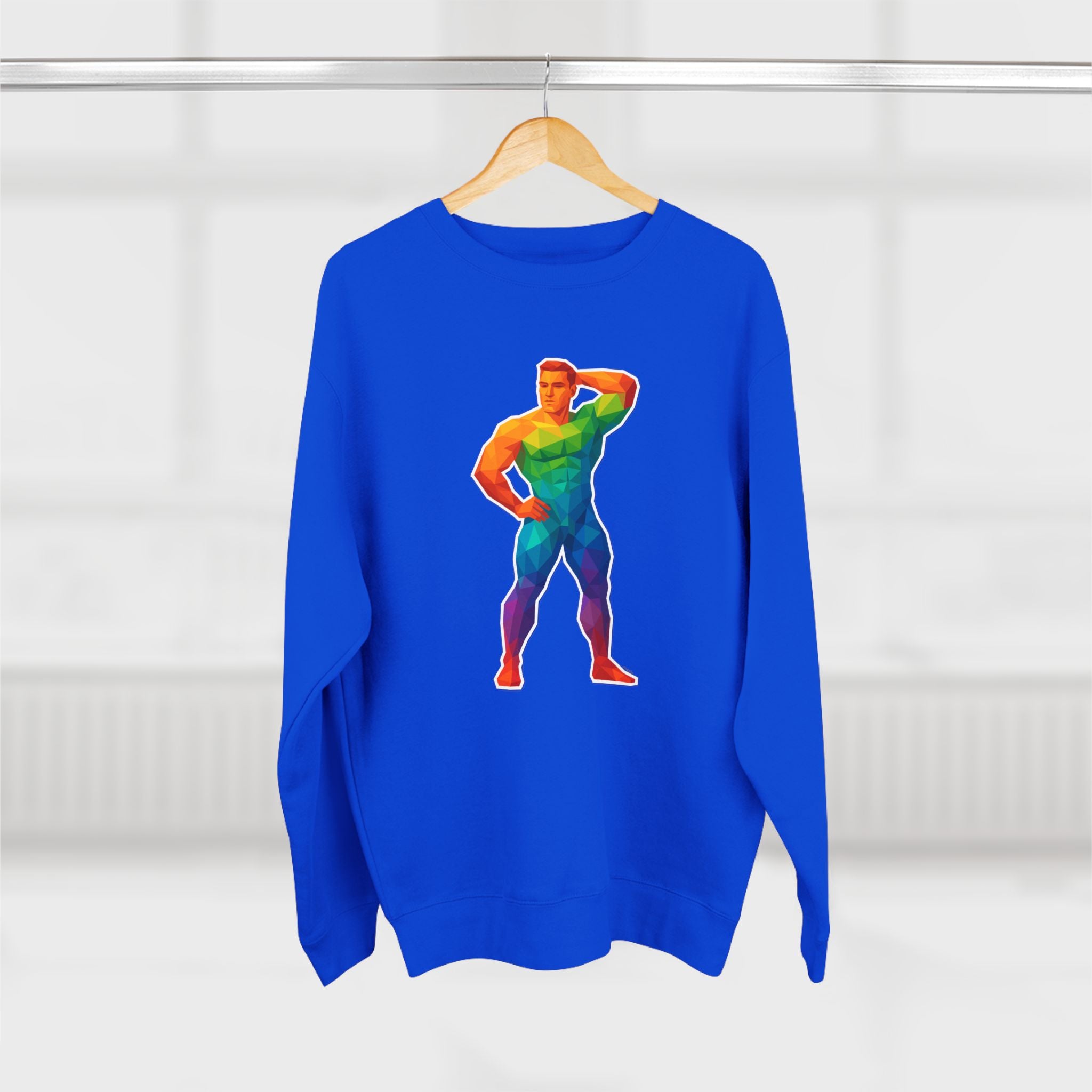 Geometric Pride Hunk - Unisex Crewneck Sweatshirt