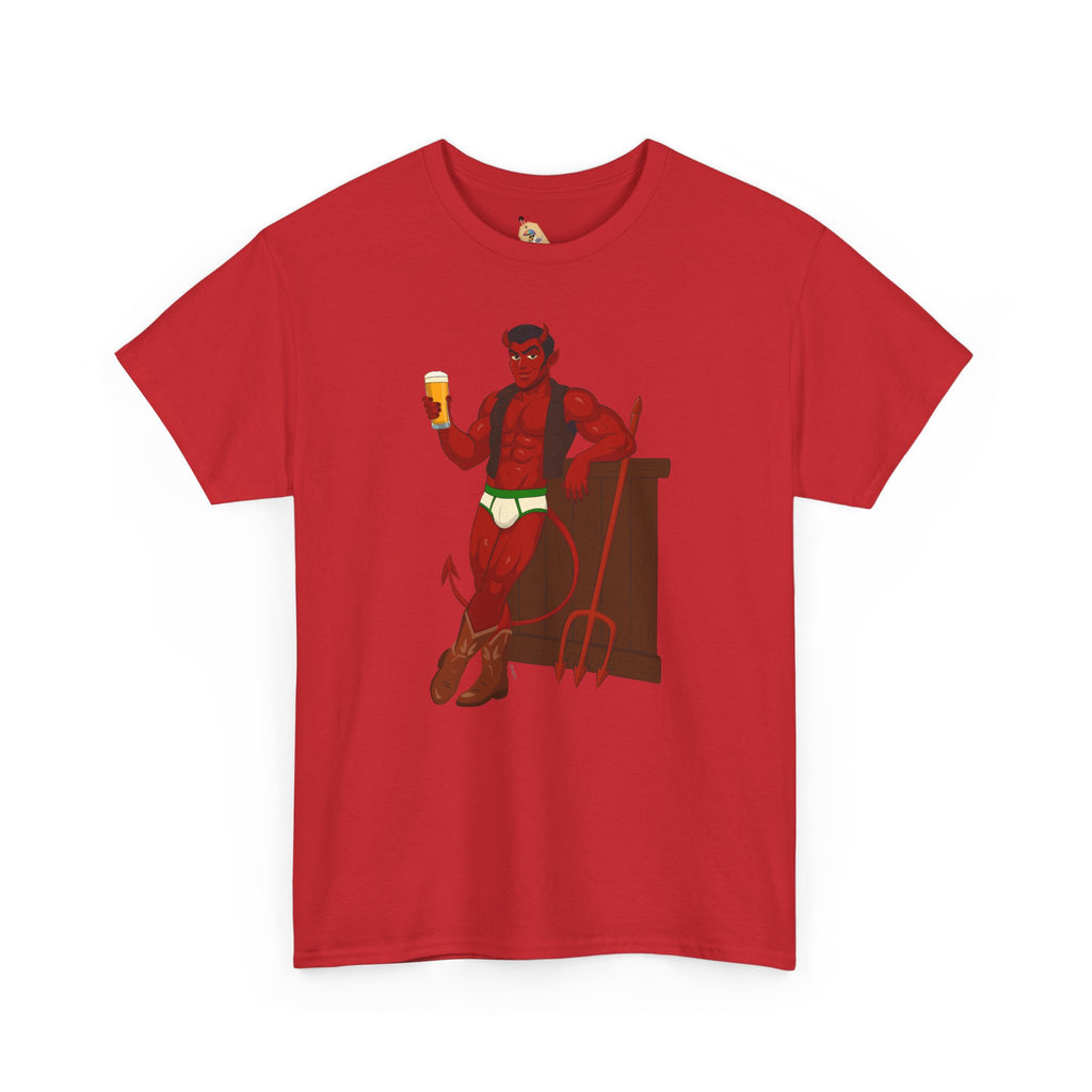 Saddle Up, Devil- Unisex Heavy Cotton Shirt