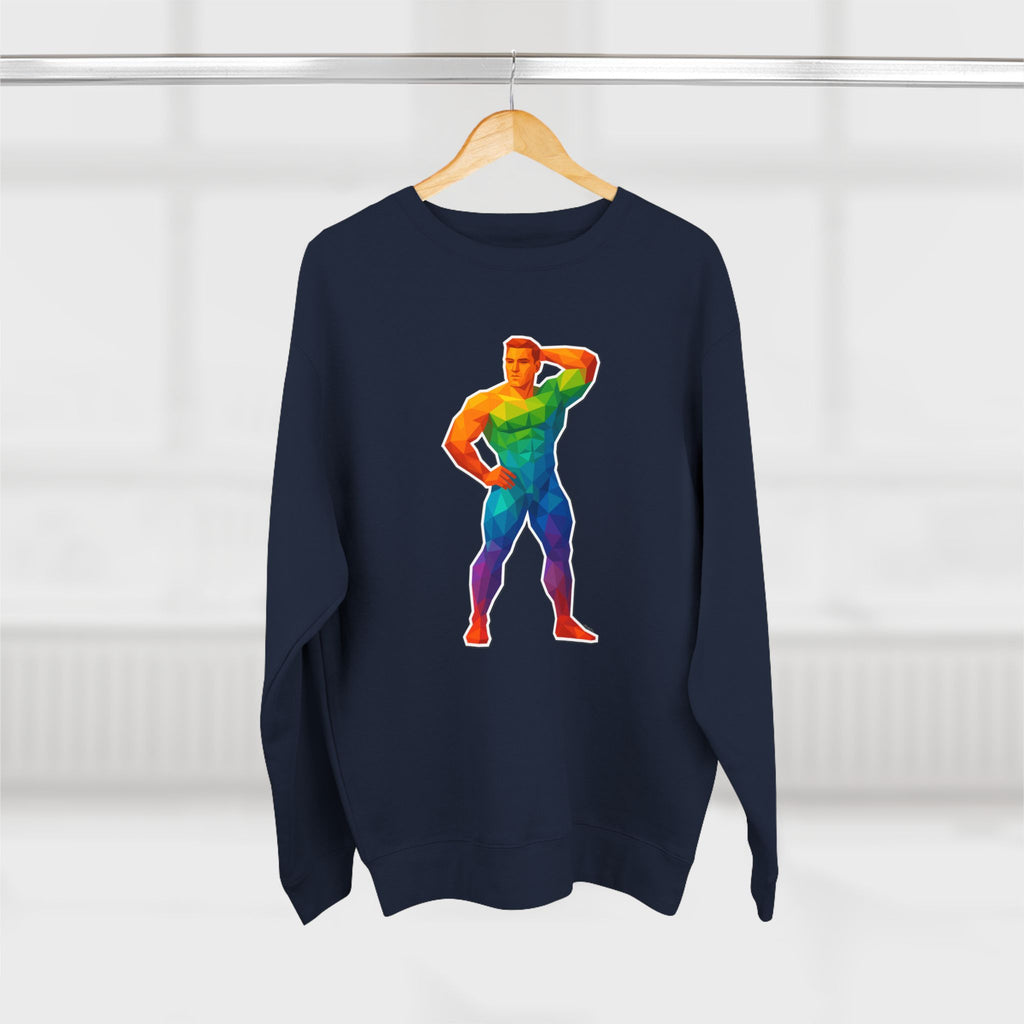 Geometric Pride Hunk - Unisex Crewneck Sweatshirt