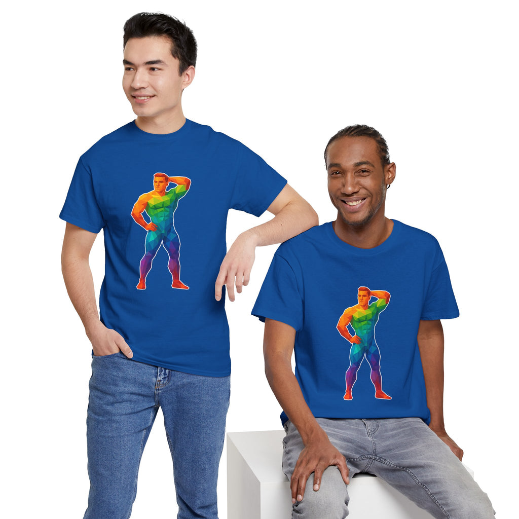 Geometric Pride Hunk - Unisex Heavy Cotton Shirt