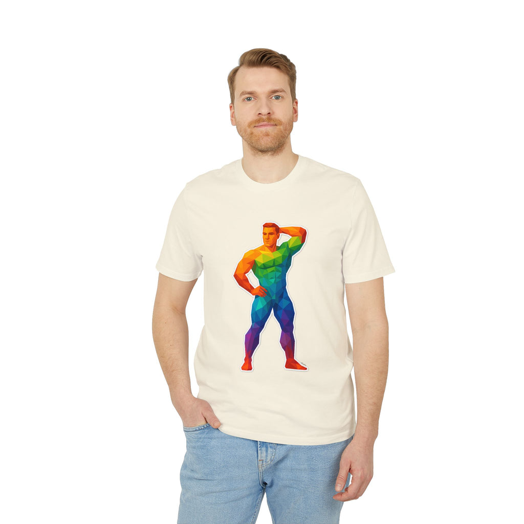 Geometric Pride Hunk - Organic Staple T-shirt