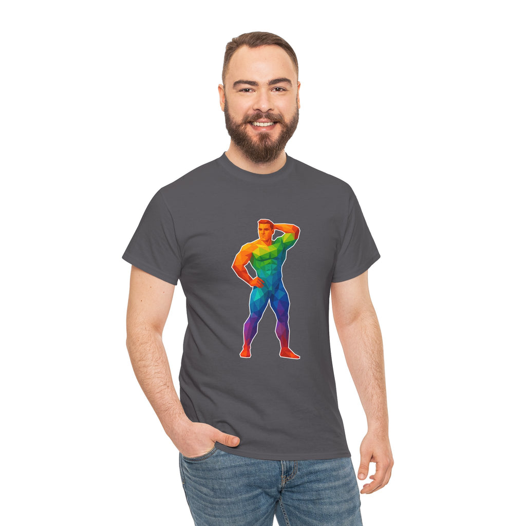 Geometric Pride Hunk - Unisex Heavy Cotton Shirt
